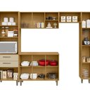 Ver imagem 6 de Cozinha Completa Modulada 6 Peças sem Tampo Bege Carvalho Americano Off White Íris