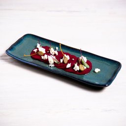 Travessa Bandeja de Cerâmica Stoneware Orgânico Oceano 22cm - Porto Brasil - 3
