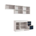 Ver imagem 4 de Armário de Cozinha Completa 100% Mdf 240cm Branco/azul Profundo Celeste Kappesberg