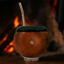 Ver imagem 4 de Kit de Chimarrão Cuia Gajeta Uruguaia e Bomba Bojo Pêra 19cm Aço Inox para Mate com Rosca