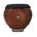 Ver imagem 2 de Kit de Chimarrão Cuia Gajeta Uruguaia e Bomba Bojo Pêra 19cm Aço Inox para Mate com Rosca