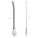 Ver imagem 1 de Kit de Chimarrão Cuia Gajeta Uruguaia e Bomba Bojo Pêra 19cm Aço Inox para Mate com Rosca