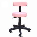 Ver imagem 3 de Cadeira Mocho com Encosto Confortável Rosa Trabalho Estética Manicure Giratória Feminina Odonto