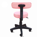 Ver imagem 5 de Cadeira Mocho com Encosto Confortável Rosa Trabalho Estética Manicure Giratória Feminina Odonto