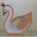 Ver imagem 2 de Luminária de Mesa Cisne - LML-36 - Bivolt - Rosa com Cinza