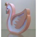 Ver imagem 3 de Luminária de Mesa Cisne - LML-36 - Bivolt - Rosa com Cinza