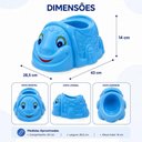 Ver imagem 4 de Pinico Desfralde Infantil Azul Tartaruga Troninho Xixi Assento Bebê Criança Banheiro Creche Meninos