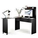 Ver imagem 6 de Escrivaninha em L de Canto 3 em 1 com Rodízios Home Office Ej Móveis:preto