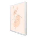 Ver imagem 1 de Quadro Decorativo Caixa Abstrato Ballet em Linhas Tacolado Moldura Caixa 3cm Branca sem Vidro 20 X 3