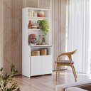 Ver imagem 2 de Armario com Mesa Canto do Café Multifunção Due Kits Paraná Cor:branco