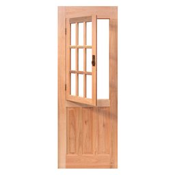Porta de Madeira Maciça PE16 Com Postigo de Eucalipto Esel Esquadrias - 2.10 (A) X 0.90 (L) - 1