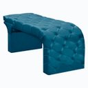 Ver imagem 3 de Maca Estofada Estética Cílios Regulável Spa Veludo Larissa Azul Turquesa
