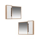 Ver imagem 4 de Espelheira para Banheiro 80cm Bn3645 Tecnomobili 2023 Móvel na Caixa Amêndo/branco