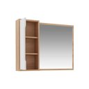 Ver imagem 3 de Espelheira para Banheiro 80cm Bn3645 Tecnomobili 2023 Móvel na Caixa Amêndo/branco