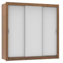 Ver imagem 3 de Guarda Roupa Casal Madesa Lyon 3 Portas de Correr 2 Gavetas - Rustic/branco
