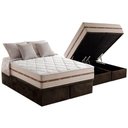 Ver imagem 1 de Cama Box Baú com Colchão Anjos Molas Ensacadas Queen Marrom