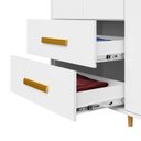 Ver imagem 7 de Cômoda Infantil Sapateira 3 Gavetas 1 Porta Magic Baby Retrô 100% MDF Carvalho e Branco