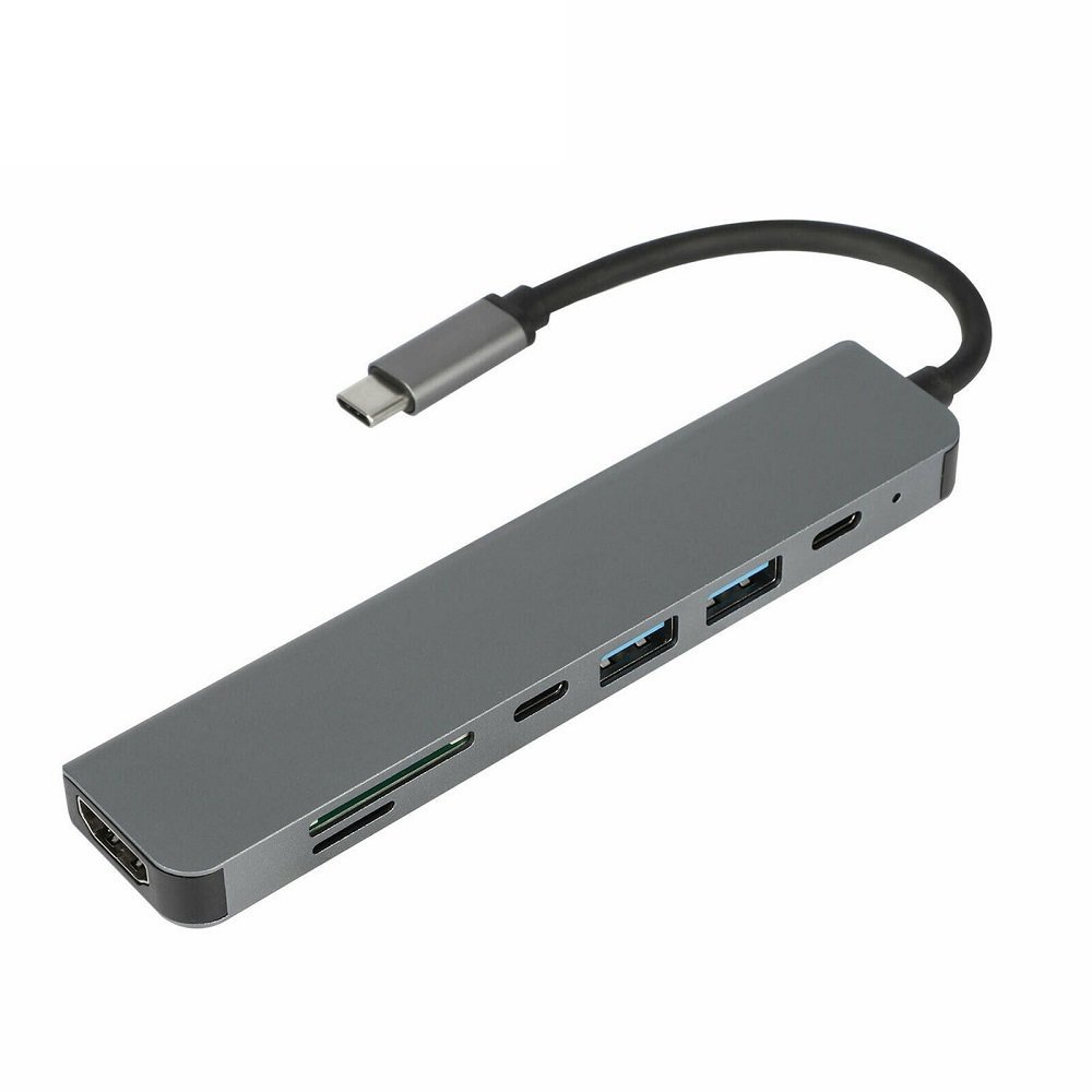 ADAPTADOR HUB USB TIPO C HDMI 4K 30HZ 7 EM 1 HS-H58 OEM