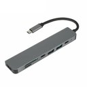 Ver imagem 1 de ADAPTADOR HUB USB TIPO C HDMI 4K 30HZ 7 EM 1 HS-H58 OEM