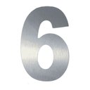 Ver imagem 1 de Número 6 em Acm Aço Escovado 125mm - 400-6 - Numeral