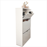 Sapateira Aparador Branca Madeira Multiuso para Calçados 6 Pares Hall de Entrada Suporte Decorativo - 8