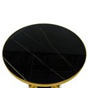 Ver imagem 7 de Conjunto Mesa de Jantar Redonda Imperial 70cm Preta com 2 Cadeiras Estofadas Marcela - Nude Escuro