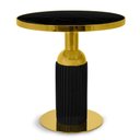 Ver imagem 3 de Conjunto Mesa de Jantar Redonda Imperial 70cm Preta com 2 Cadeiras Estofadas Marcela - Nude Escuro