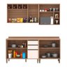 Cozinha Completa Yara 4 Peças Com Armário Off White Perolado - 3