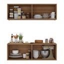 Ver imagem 4 de Kit Armário de Cozinha e Balcão 4 Portas Multimóveis Mp2161 Rustic