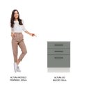 Ver imagem 5 de Balcão Armário de Cozinha 60 cm 3 Gavetas Branco/Cinza Agata Madesa