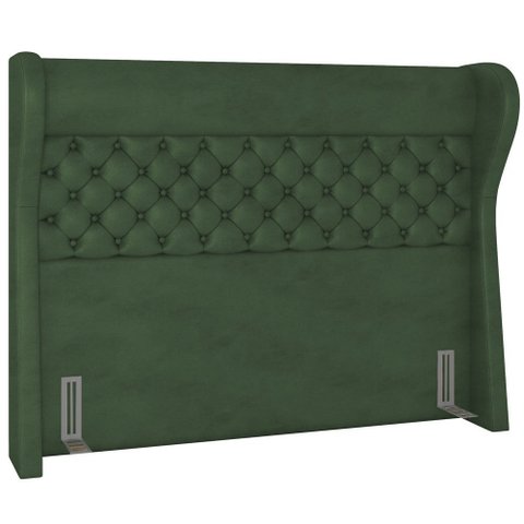 Cabeceira Cama Box King 195 Cm P05 Madrid Couríssimo Verde Musgo - Lyam Decor