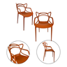 Kit 2 Cadeiras Allegra sem Montagem Polipropileno P/ Cozinha:terracota - 1