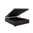 Ver imagem 5 de Cama Base Box Baú Casal Reforçado Sintético Marrom + Colchão Casal Reforçado D33 20x138x188
