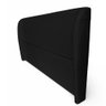 Cabeceira Cama Casal Livia 140cm Orgânica Curva Bouclê Preto - Montanari's Decor - 6