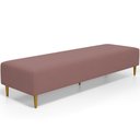 Ver imagem 1 de Puff Decorativo Bali W01 Pés Palito 210x60cm Suede Rosê - Lyam Decor
