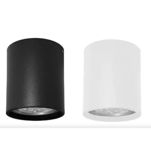 Luminária Spot Sobrepor de Teto para Gu10 Alumínio Redondo