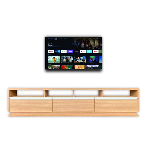 Rack para Sala Grande Mdf 270cm Alto Padrão - Nogueira