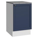 Ver imagem 1 de Balcão de Cozinha 50cm 1 Porta Branco/azul Vik Madesa