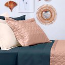 Ver imagem 4 de Jogo de Colcha King 300 Fios Cetim Sublime Greige - Bege