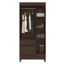 Ver imagem 3 de Guarda Roupa Solteiro Wind 3 Portas e 2 Gavetas-demóbile:café Touch