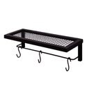Ver imagem 3 de Kit 2 Prateleiras de Tela Decorativas Cozinha Porta Toalhas e Utensílios Metal Preto