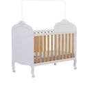 Ver imagem 2 de Berço Americano 3 em 1 Elô 100% Mdf Branco Brilho/amêndoa - Móveis Peroba