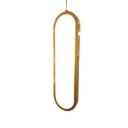 Ver imagem 1 de Pendente Oval Dourado com Cristais Acrílico 33cm Led 18w 3200k Bivolt Paris Luz