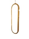 Ver imagem 1 de Pendente Oval Dourado com Cristais Acrílico 33cm Led 18w 3200k Bivolt Paris Luz