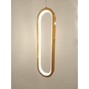 Ver imagem 2 de Pendente Oval Dourado com Cristais Acrílico 33cm Led 18w 3200k Bivolt Paris Luz