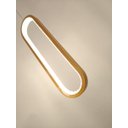 Ver imagem 3 de Pendente Oval Dourado com Cristais Acrílico 33cm Led 18w 3200k Bivolt Paris Luz