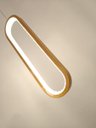 Ver imagem 3 de Pendente Oval Dourado com Cristais Acrílico 33cm Led 18w 3200k Bivolt Paris Luz