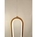 Ver imagem 4 de Pendente Oval Dourado com Cristais Acrílico 33cm Led 18w 3200k Bivolt Paris Luz