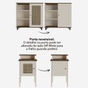Ver imagem 6 de Conjunto Sala Rack P/ Tv até 75", Buffet Aparador 1 Porta, Mesa de Apoio Pinho/off White Charlotte -