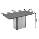 Ver imagem 6 de Sala Jantar Mesa Pietá Tampo Curvo 120cm+4 Cadeiras Dafne Madeira Naturale/off White - Capuccino/